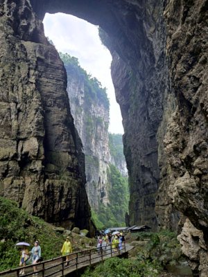 Natural Rock Bridge in Wulong Karst GEO Park in Chonqing
