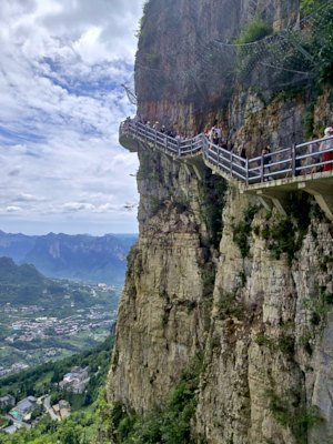 cliff road of Qixingzhai in Enshi Grand Canyon
