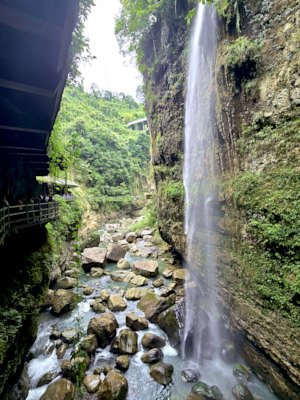 waterfall in Yunlong crash of Enshi Grand Canyon