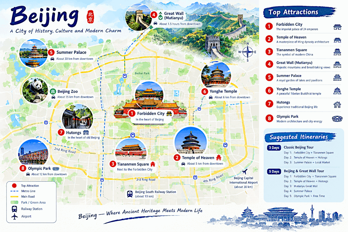 Beijing tour map